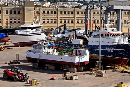 Port of Valletta in Maltaの写真素材