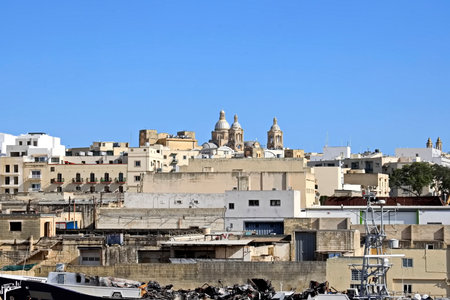 View of the old city of Valletta, Malta, Europeの写真素材