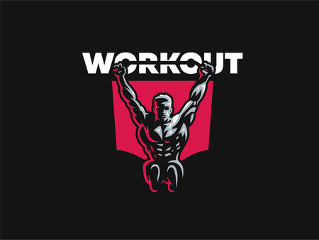 Sport. Sporty and athletic man. Muscular body. Vector illustration.のイラスト素材