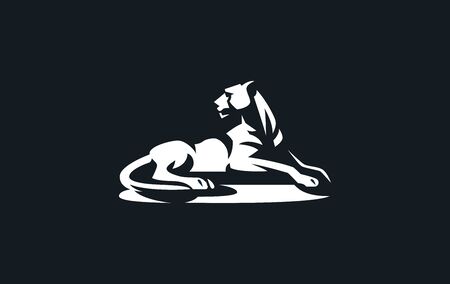 The image of a cheetah in a minimalist style.  Vector illustrationのイラスト素材