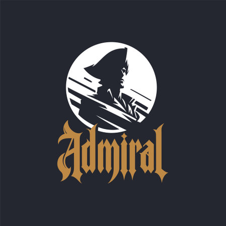 lustrate a emblem-style pirate ship, Pirate Inside his Sailing Shipのイラスト素材