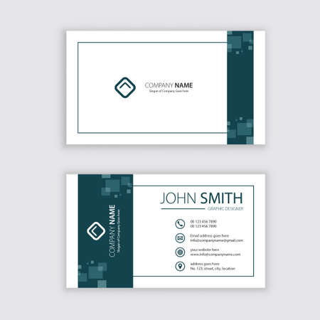 modern professional business card vector templateのイラスト素材
