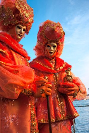 Carnival masks in Venice, Italy.の写真素材