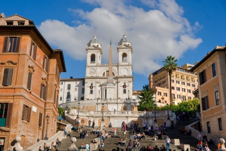 Piazza di Spagna, Rome, Italy のeditorial素材