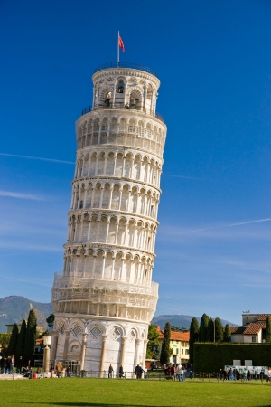 Pisa, Piazza dei miracoli, with the leaning tower の写真素材
