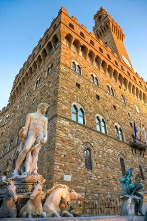 View of Florence, Palazzo della Signoria from Piazzale Michelangelo のeditorial素材