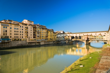 Panoramic view of Florence from Ponte Vecchio のeditorial素材