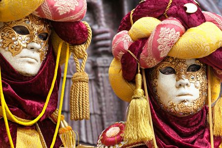 Carnival mask in Venice, Italy.の写真素材