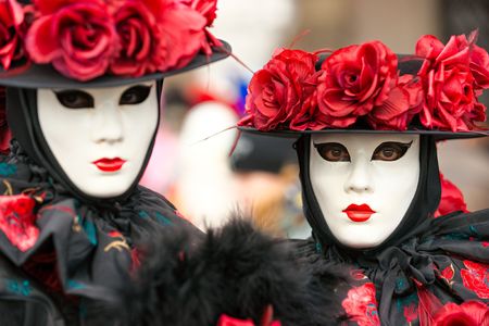 Carnival mask in Venice, Italy.の写真素材