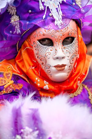 Carnival mask in Venice, Italy.の写真素材