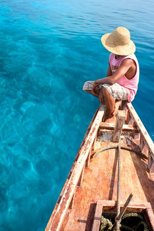 Beautiful sea and coastlines of Gili Meno, Indonesia.