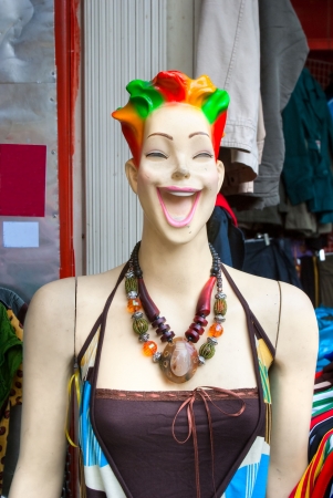 Mannequin on a street market, Bangkok, Thailand の写真素材