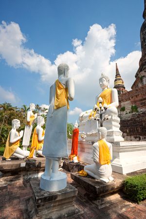 Ruined Old Temple of Ayuthaya, Thailand,の写真素材