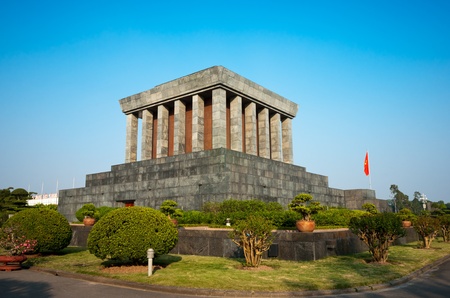 Ho Chi Minh Mausoleum in Hanoi, Vietnam.の写真素材