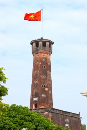 Flag Tower, near the Ho Chi Minh Mausoleum in Hanoi, Vietnam のeditorial素材