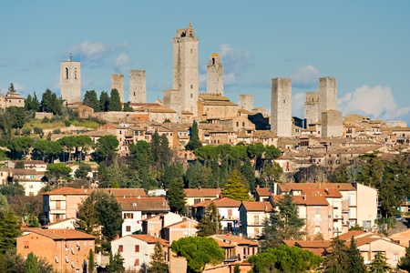 View of san gimignano, Siena, Tuscany, Italy.の写真素材