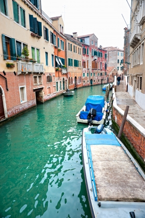Venice, Canal and Boat  Italy の写真素材