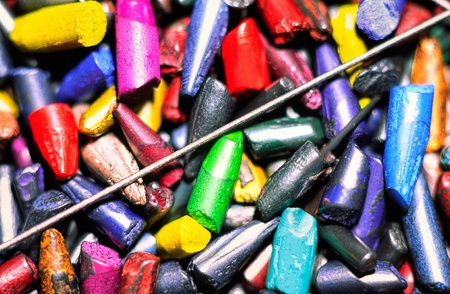 Macro of Colorful Pencils の写真素材