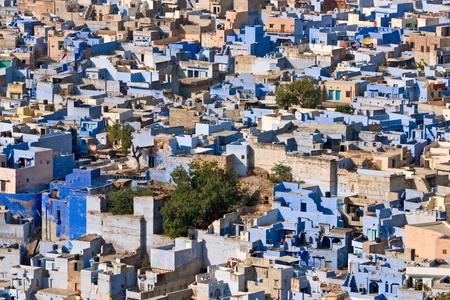 Jodhpur roof, The Blue City.の写真素材