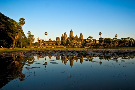 Angkor Wat Temple at sunset, Siem reap, Cambodia.の写真素材