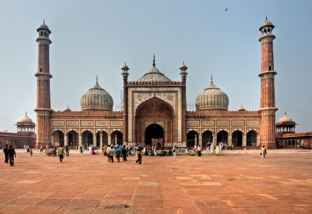 Jama Masjid Mosque, old Delhi, India のeditorial素材