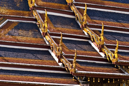 Architecture of Wat Phra Kaeo Temple, bangkok, Thailand.の写真素材