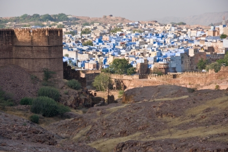 View of Jodhpur, the blue city  From the Mehrangarh fort のeditorial素材