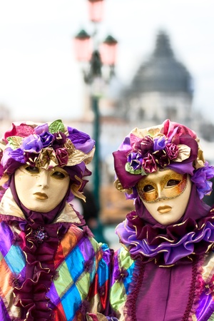Two  masks in Venice, Italy.の写真素材