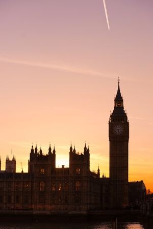 The Big Ben and the House of Parliament at sunset, London, UK.の写真素材
