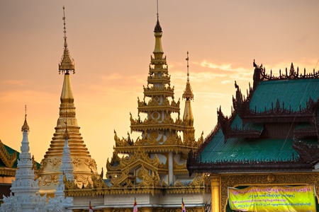 Shwedagon Paya, the most sacred buddhist temple in Myanmar,  Yangoon, Myanmar.