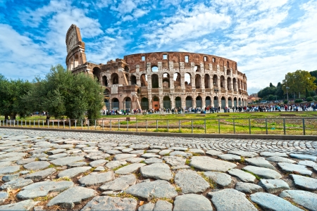The majestic Coliseum in Rome の写真素材