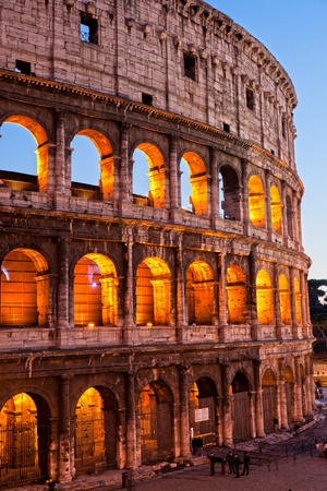 The Majestic Coliseum Amphitheater, Rome, Italy.の写真素材
