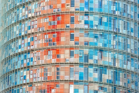 BARCELONA, SPAIN - DECEMBER 19  Torre Agbar on Technological District on December 19, 2011 in Barcelona, Spain  This 38-storey tower was designed by the famous architect Jean Nouvel のeditorial素材