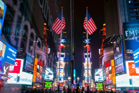 NEW YORK CITY -MARCH 25  Times Square, featured with Broadway Theaters and animated LED signs, is a symbol of New York City and the United States, March 25, 2012 in Manhattan, New York City  USA のeditorial素材