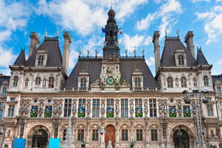 Hotel de Ville  City Hall of Paris , Paris, France のeditorial素材