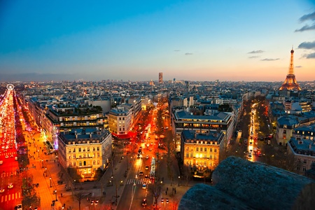 View from Arc de triomphe, Parisのeditorial素材