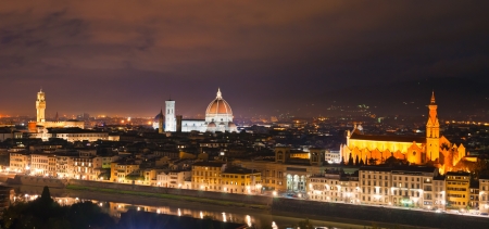 Florence, view of Duomo and Giottoの写真素材