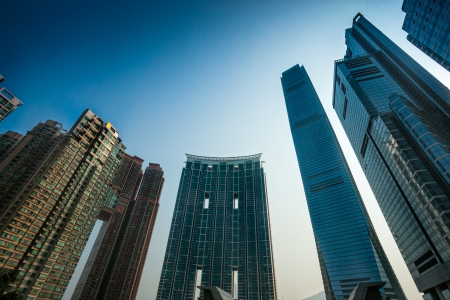 Modern office buildings in Hong Kong のeditorial素材