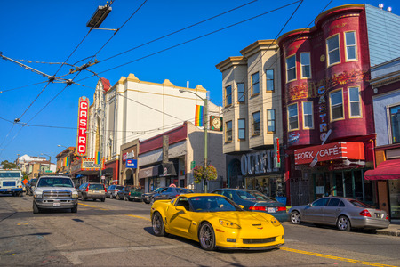 SAN FRANCISCO - DECEMBER 12: Castro Theatre on December 12, 2013 in San Francisco, USA. Opened in 1922 in one of the United States' first and best-known gay neighborhood, is now San Francisco Historic Landmark #100のeditorial素材