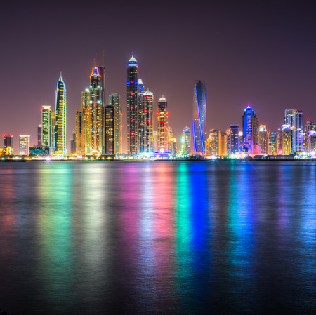 Skyscrapers in Dubai Marina. UAEのeditorial素材