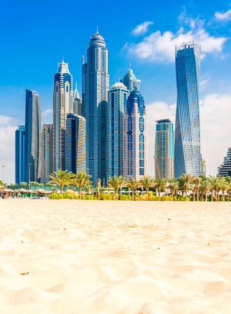 Skyscrapers in Dubai Marina. UAEの写真素材