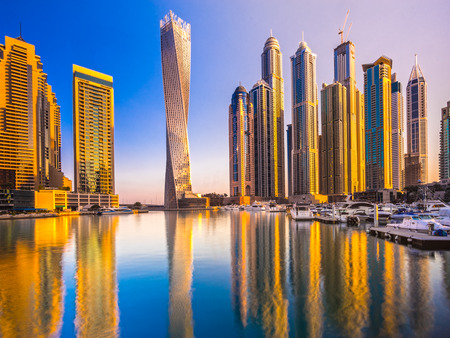 Skyscrapers in Dubai Marina. UAEの写真素材