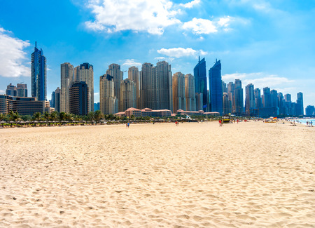 Skyscrapers in Dubai Marina. UAEの写真素材