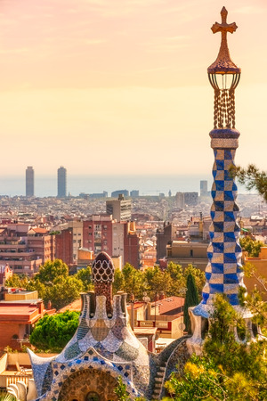 Park Guell in Barcelona, Spain.のeditorial素材