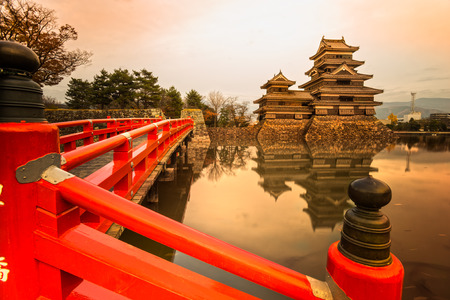 The Matsumoto Castle in Autumn, Nagano prefecture,  Japan.のeditorial素材