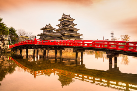The Matsumoto Castle in Autumn, Nagano prefecture,  Japan.のeditorial素材