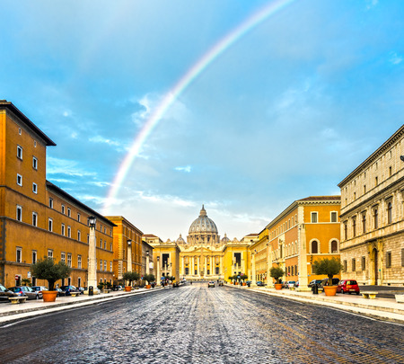 St. Peter and Vatican in Rome, Italy.のeditorial素材