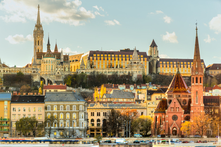 Budapest,  Mathias Cathedral and Fishermans Bastion, Hungaryの写真素材