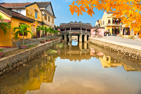 Japanese Bridge in Hoi An. Vietnam, Unesco World Heritage Site.の写真素材