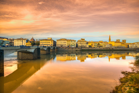 Panorama view at sunrise, Florence, Italyのeditorial素材